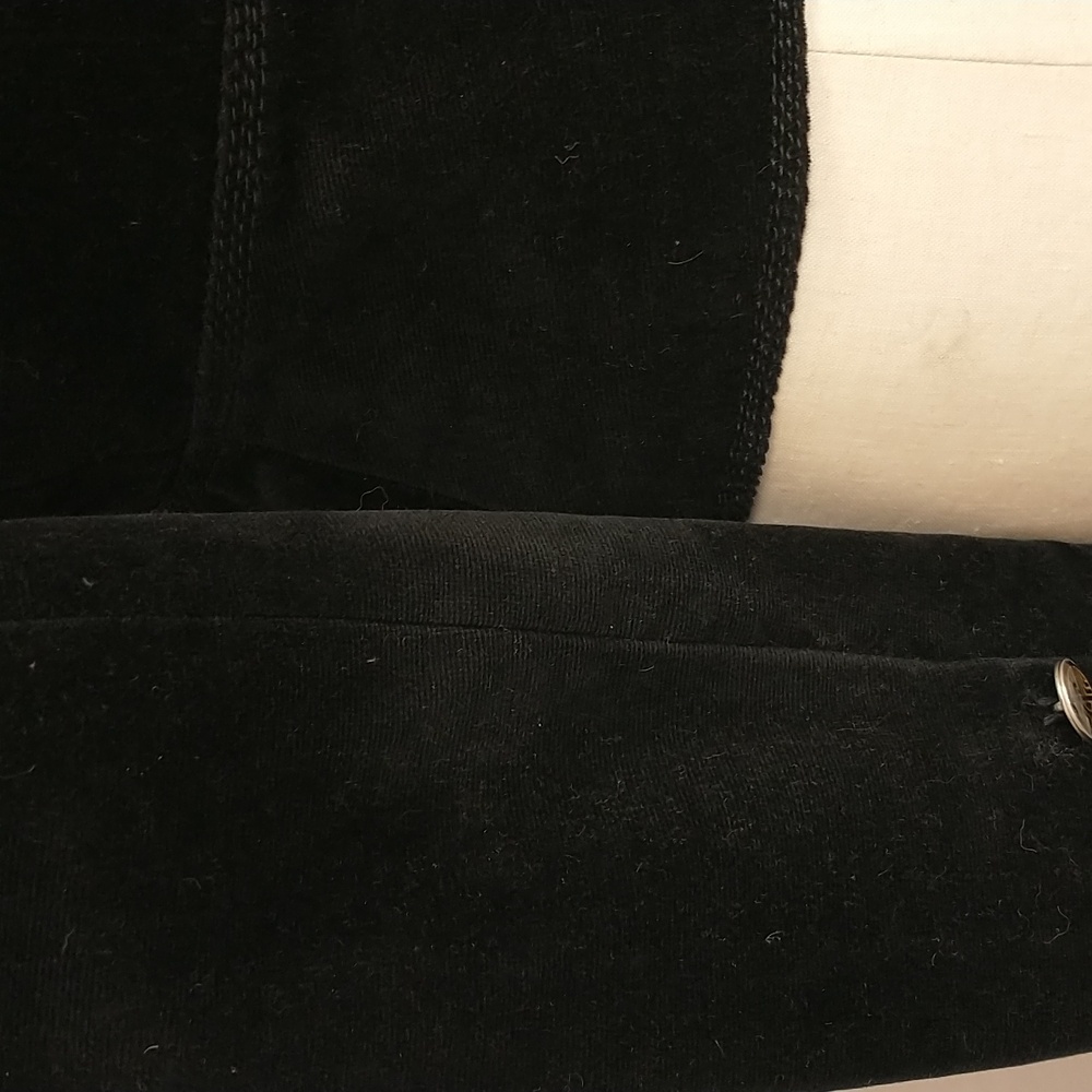 Vintage Designer Black Jacket Louis Feraud Paris Tailored Velvet Fitted Short - Picture 8 of 16